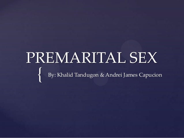 Premarital sex is wrong